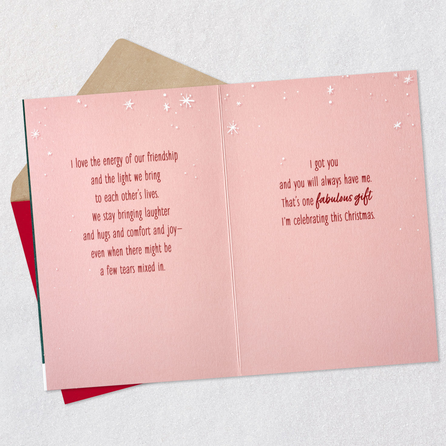 Your Friendship Is a Fabulous Gift Christmas Card for Her, , large image number 4