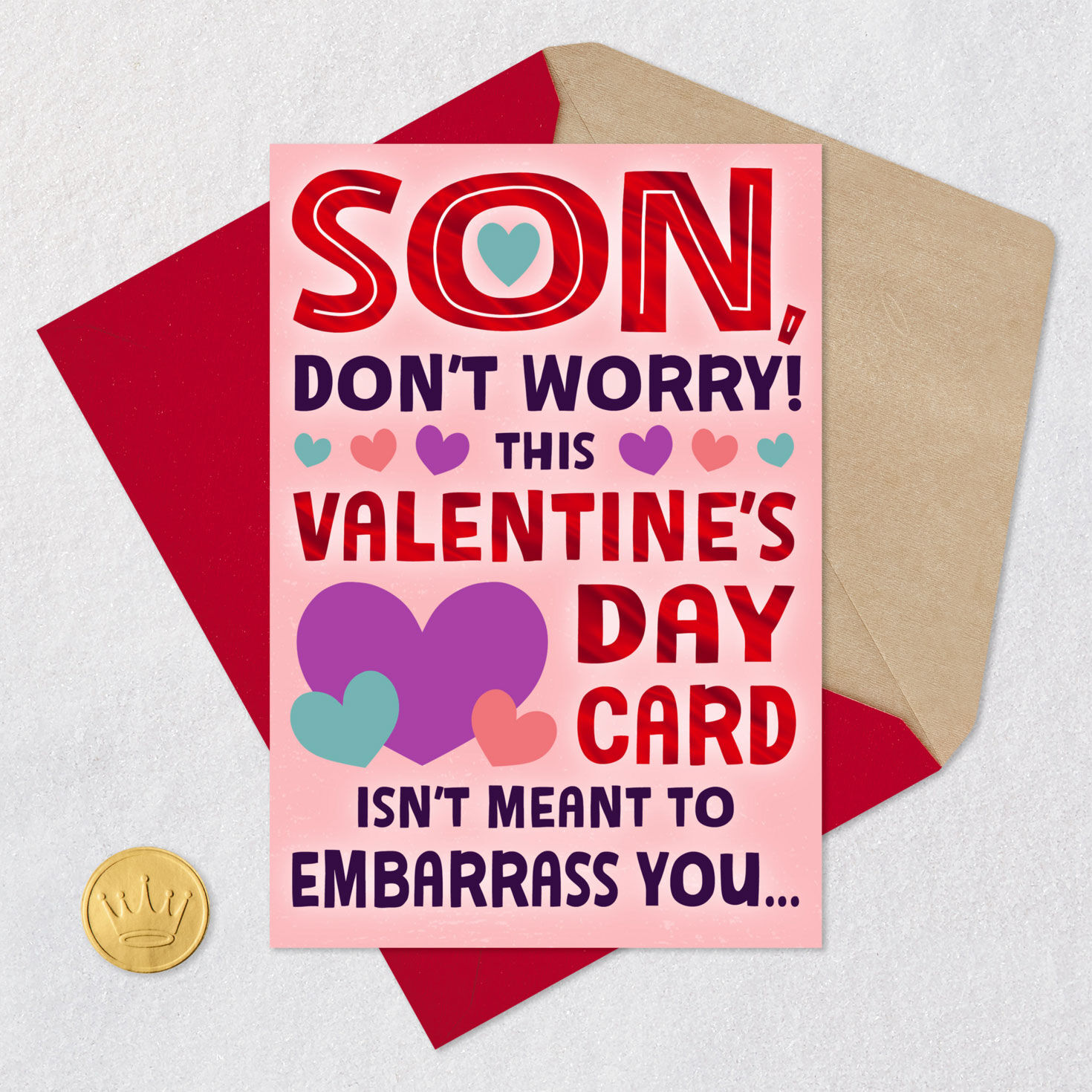 Not Too Embarrassing Funny Pop-Up Valentine's Day Card for Son for only USD 4.99 | Hallmark