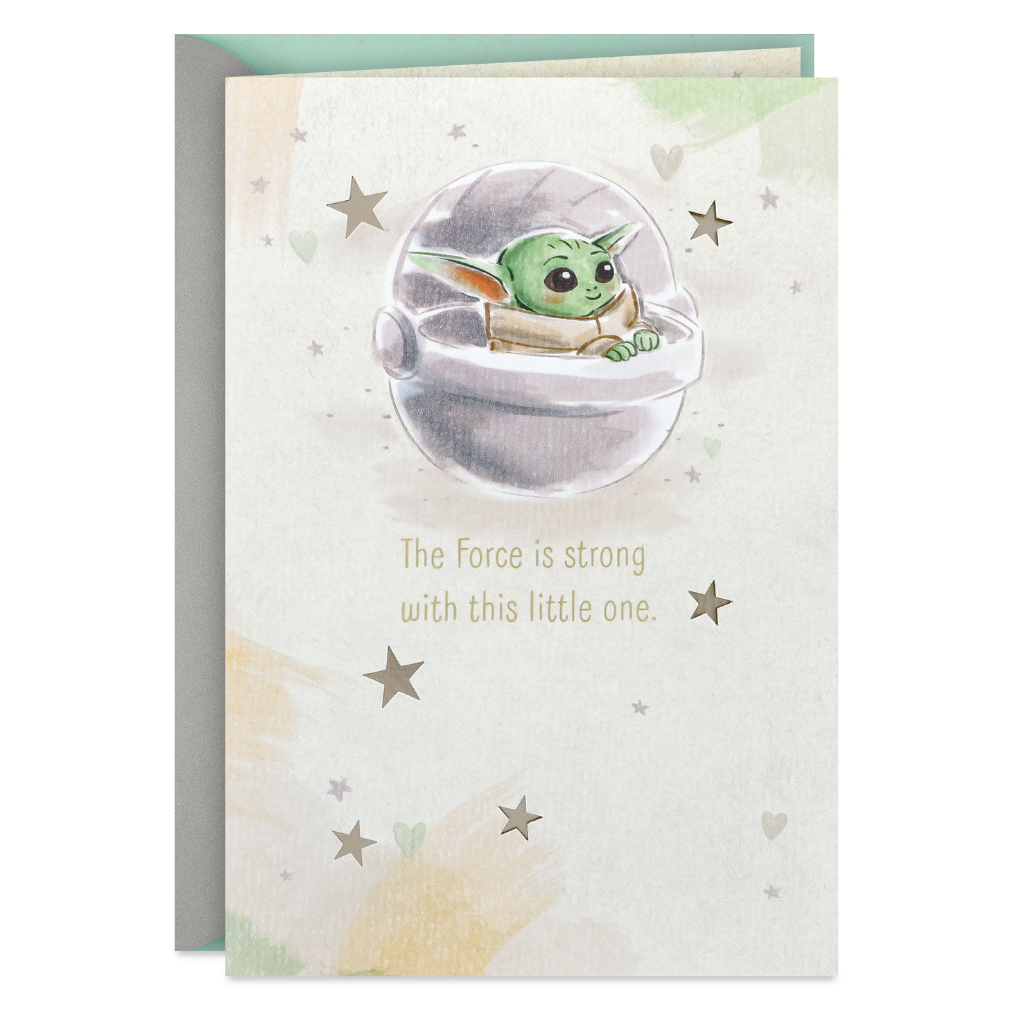 Star Wars: The Mandalorian™ Grogu The Force Is Strong With This Little One New Baby Card