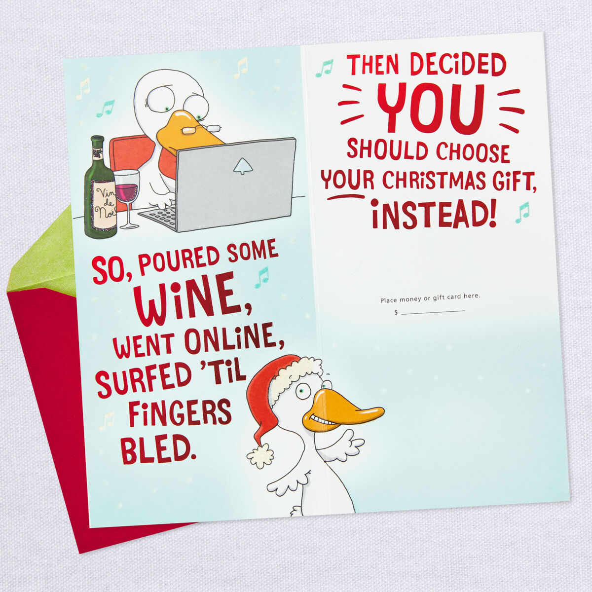 Jingle Bells Money Holder Funny Christmas Card - Greeting Cards - Hallmark