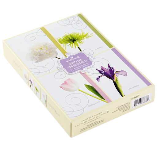 Flower Photos Assorted Sympathy Cards, Box of 12, 