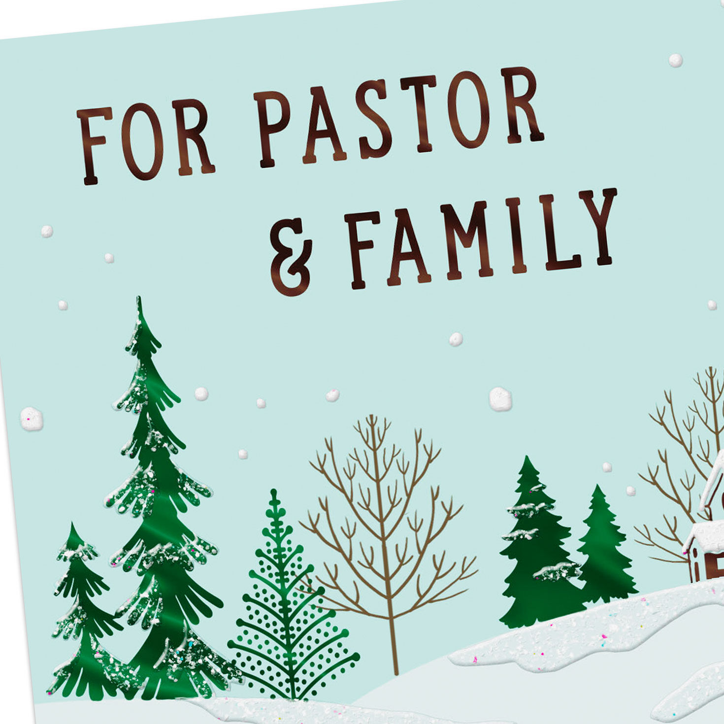 Keeping Jesus at the Center Religious Christmas Card for Pastor and Family Card Front Detail image number 5