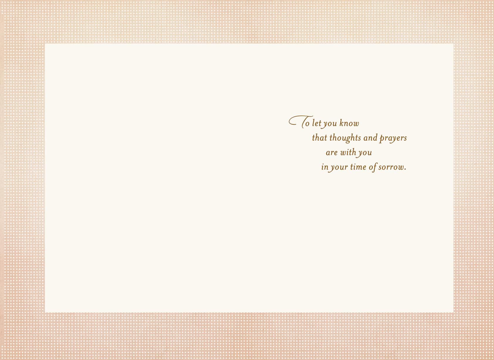 Thoughts and Prayers Sympathy Card
