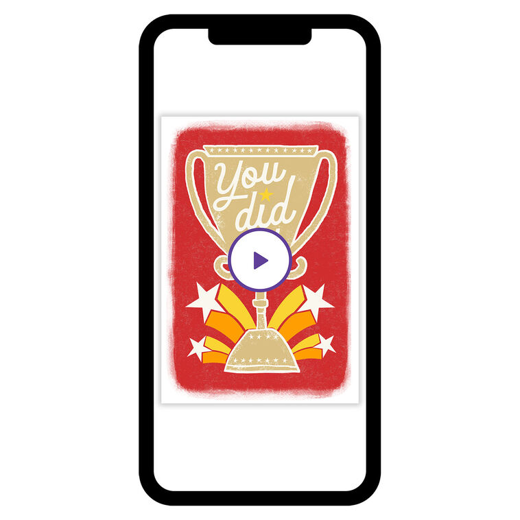 You Did It Trophy Congratulations eCard