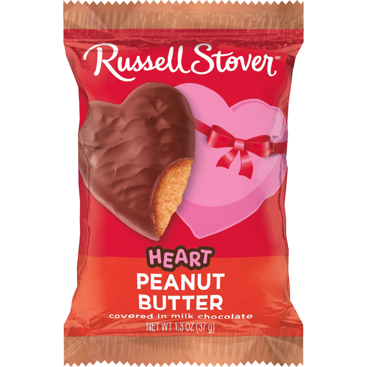 Russell Stover Milk Chocolate Peanut Butter Heart, 1.3 oz.