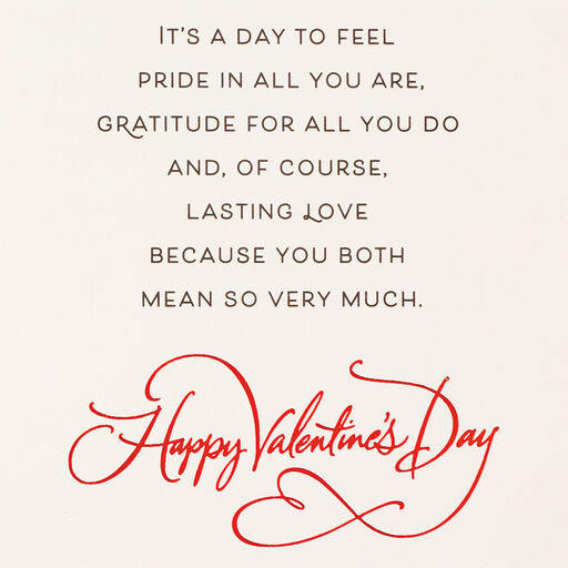 Pride and Love Valentine's Day Card for Son and Daughter-in-Law, 