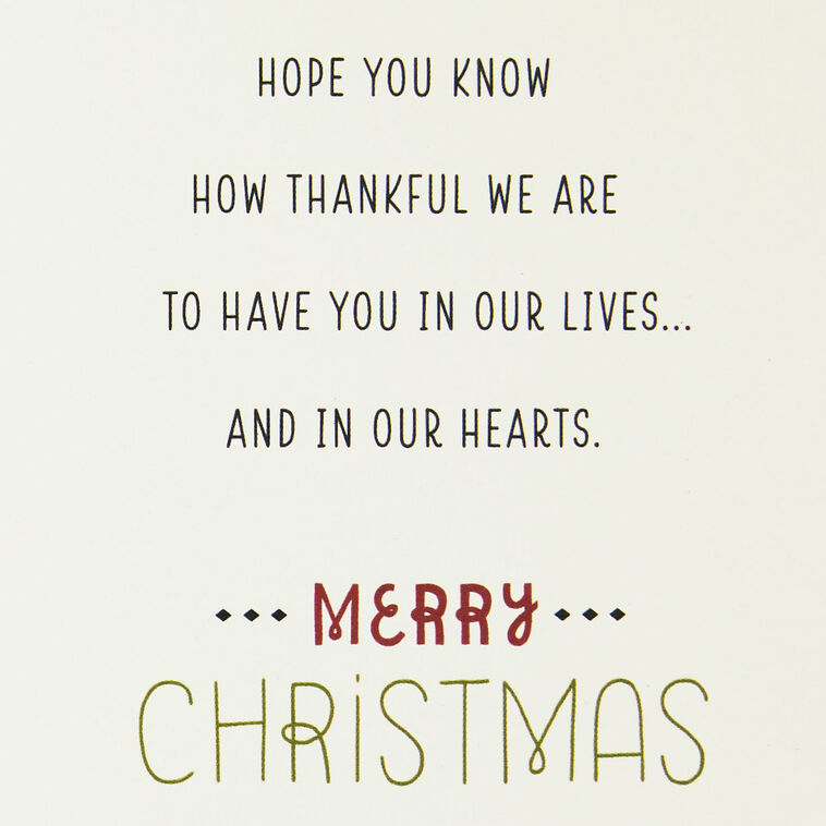 Fuzzy Mittens Parents Christmas Card for Mom and Dad Sentiment image number 3