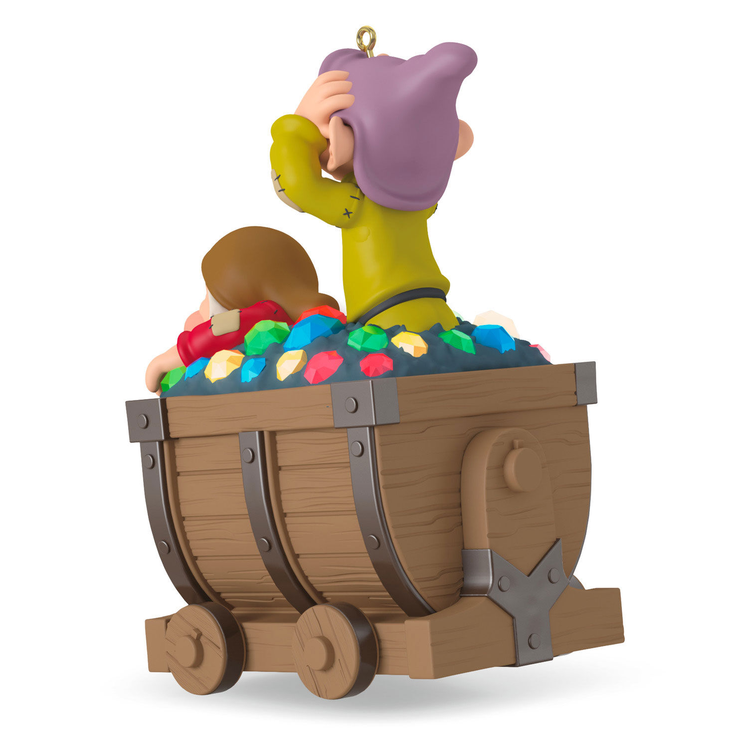 Snow White Dwarfs in Mine Cart Keepsake Ornament back image number 6