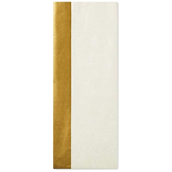 Solid Gold and Solid Ivory 2-Pack Tissue Paper, 8 sheets