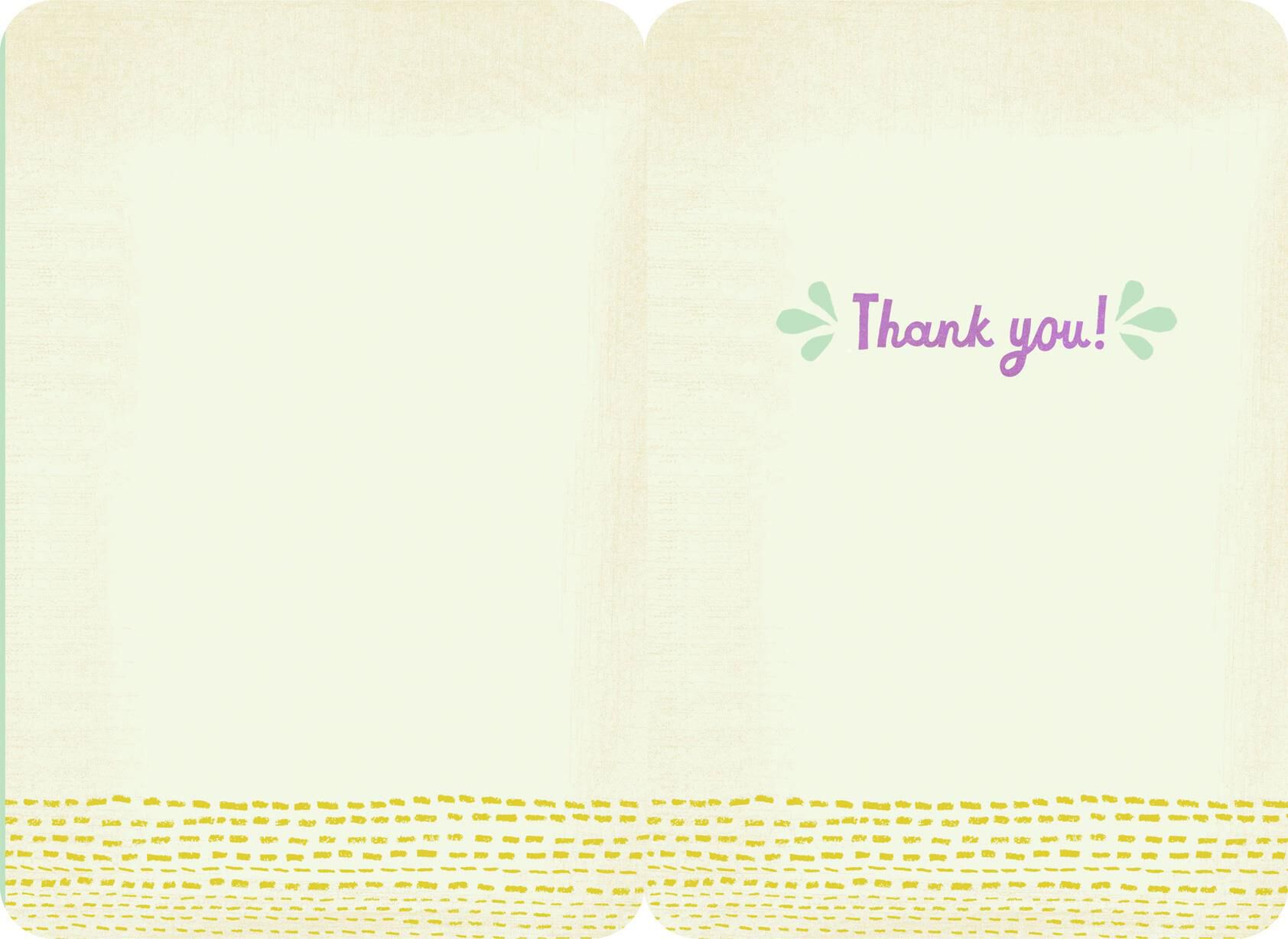 Colorful Letters Simply Said Thank You Card