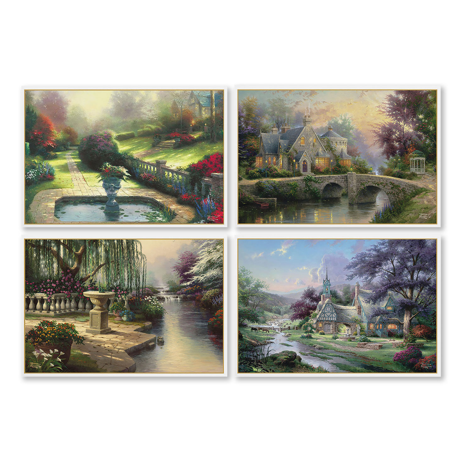 Thomas Kinkade Assorted Religious Thank You Cards, Box of 12