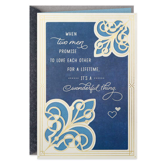 When Two Men Promise to Love Each Other Wedding Card