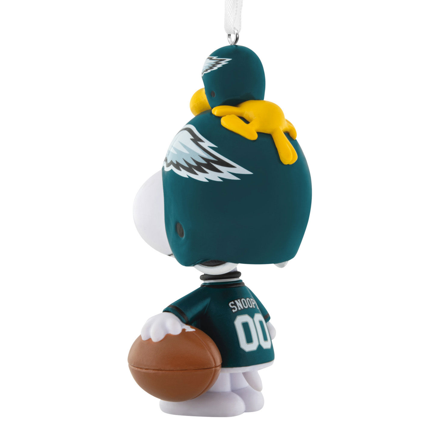 Snoopy Philadelphia Eagles Christmas Ornament back image number 6