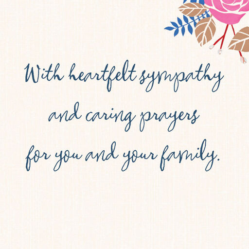 Healing Flowers Religious Sympathy Card, 