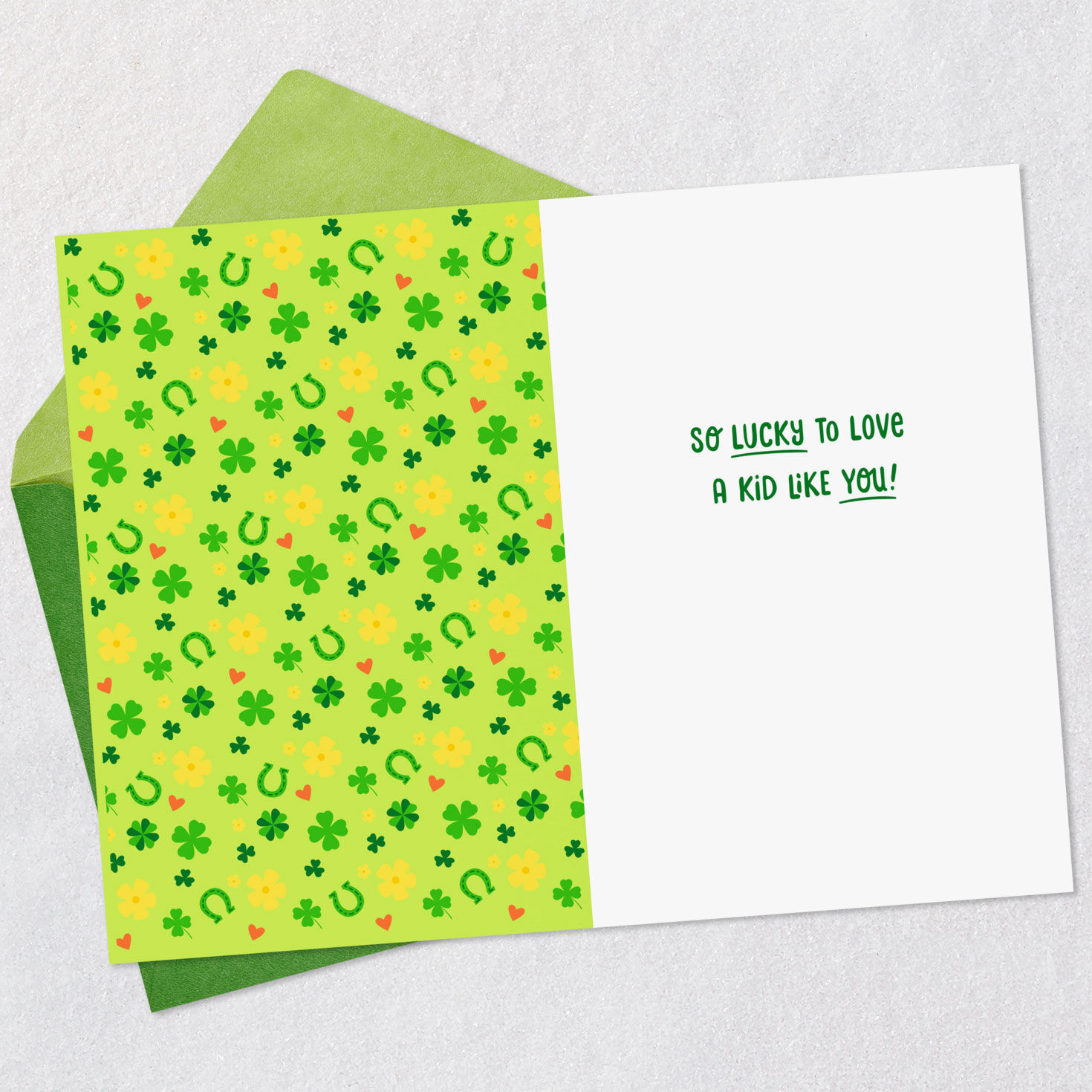 Irish Icons St. Patrick's Day Card for Kid Open card with envelope image number 3