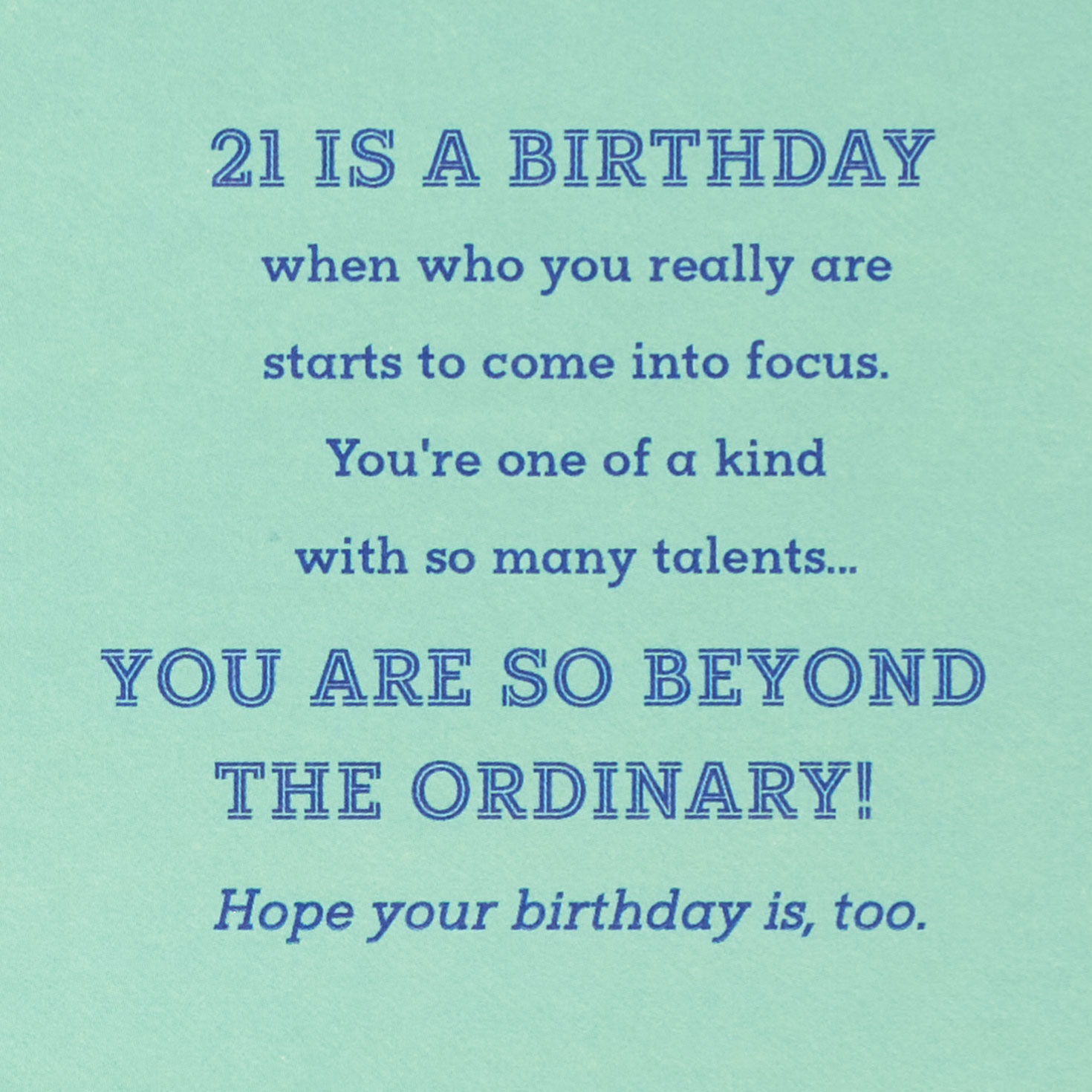 You're Beyond Ordinary 21st Birthday Card With Wearable Badge, , large image number 2