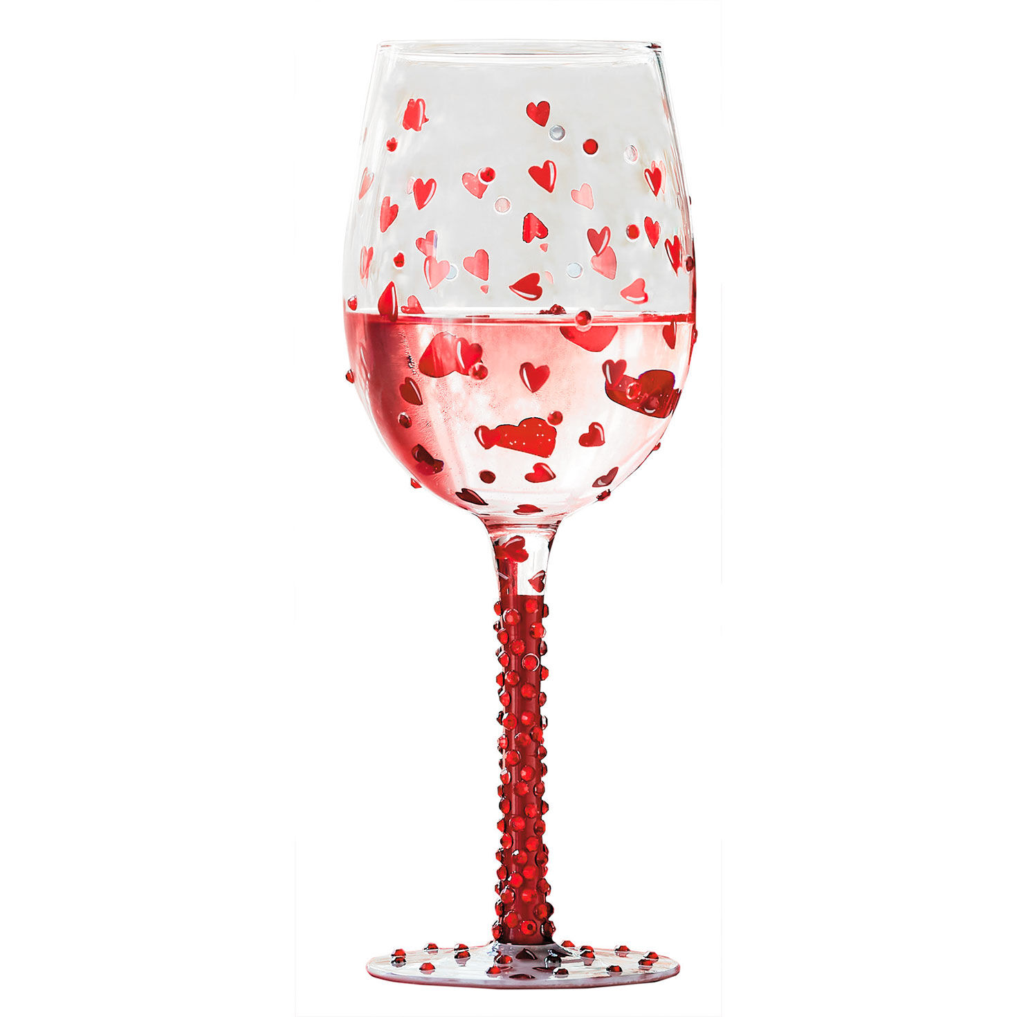 Lolita Red Hot Handpainted Wine Glass, 15 oz. Wine Glasses & Wine