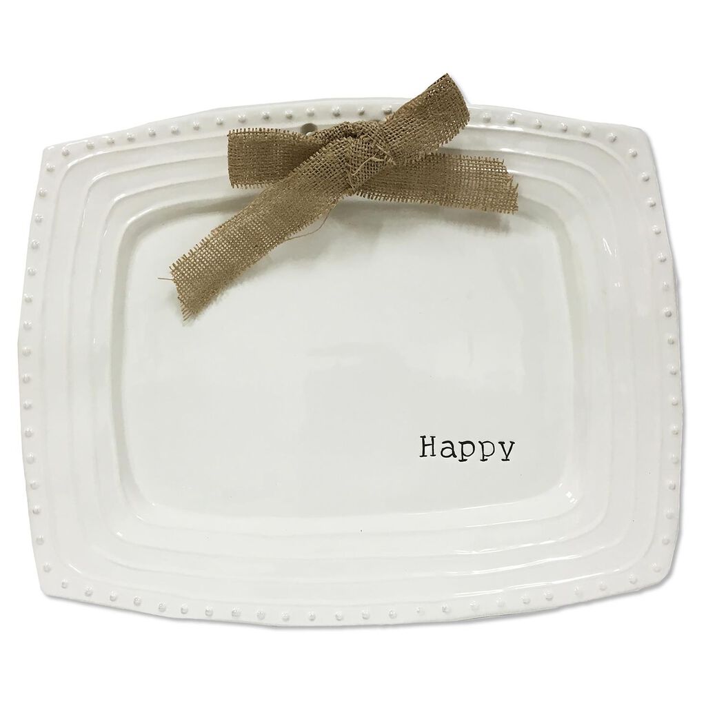 Mud Pie Happy Serving Platter Kitchen Accessories Hallmark Mud Pie Happy Serving Platter