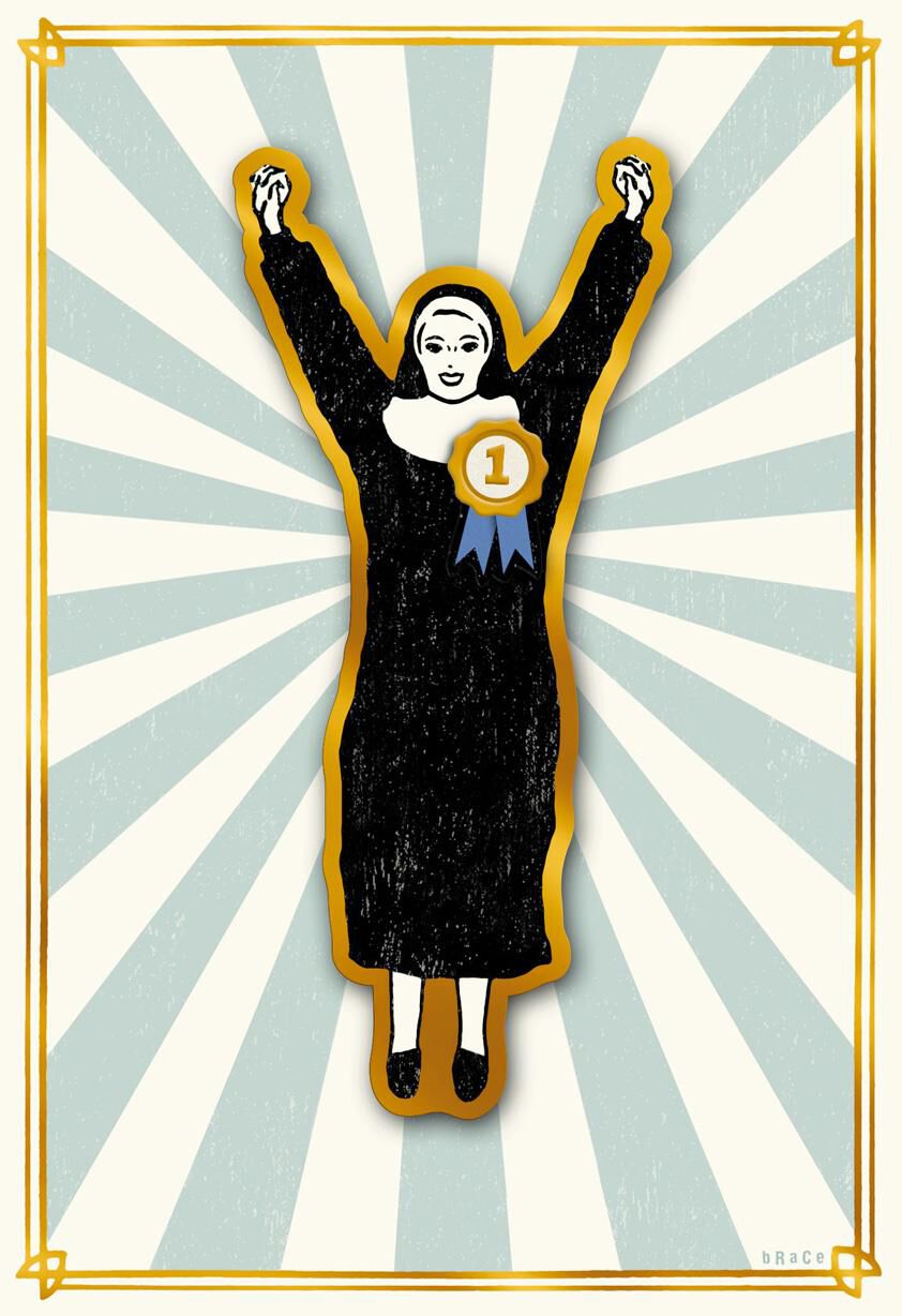 Second to Nun Funny Birthday Card