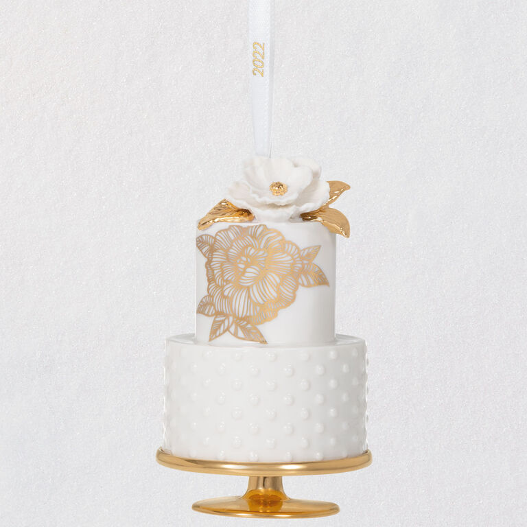 A Sweet Beginning Wedding Cake 2022 Ornament