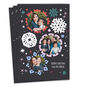 Colored Paper Snowflakes Personalized Photo Card front fanned image number 1