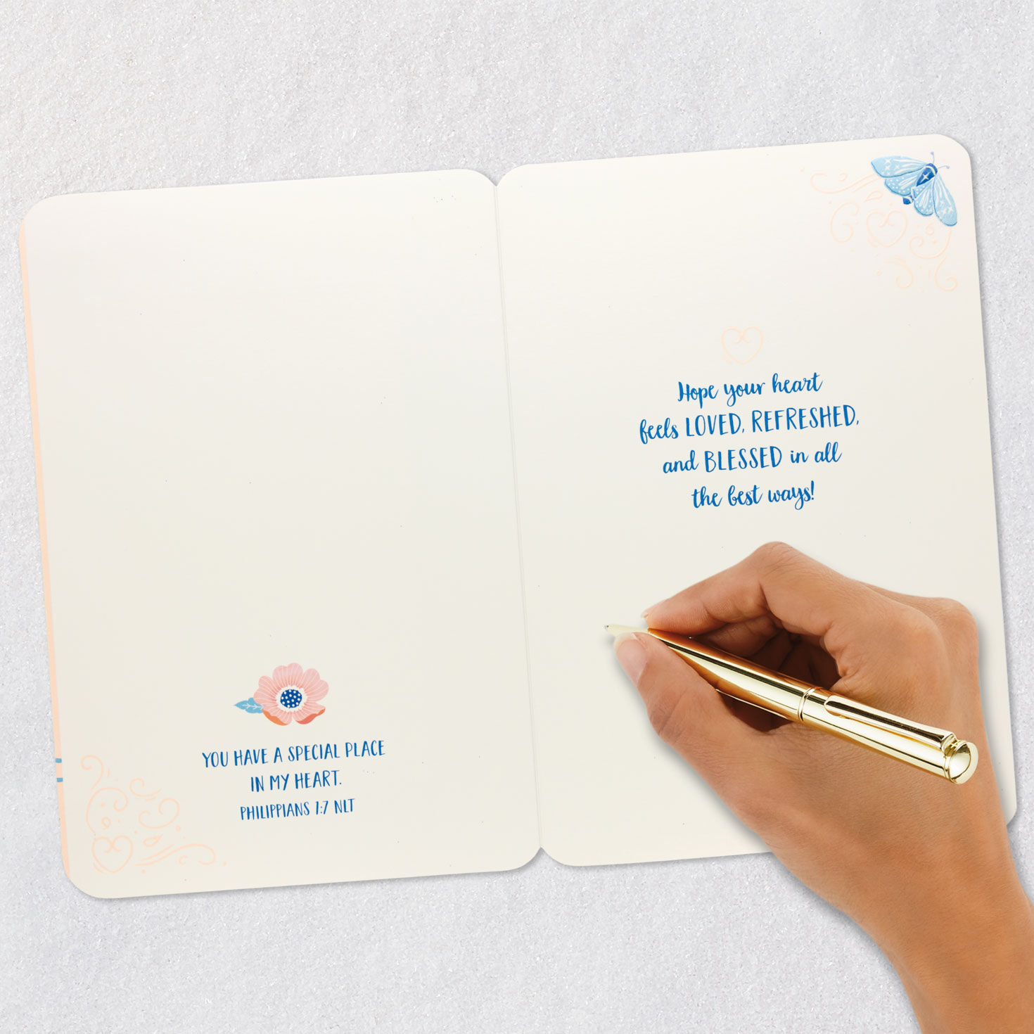 Flowers and Butterfly Mom Mother's Day Card Signing card image number 7