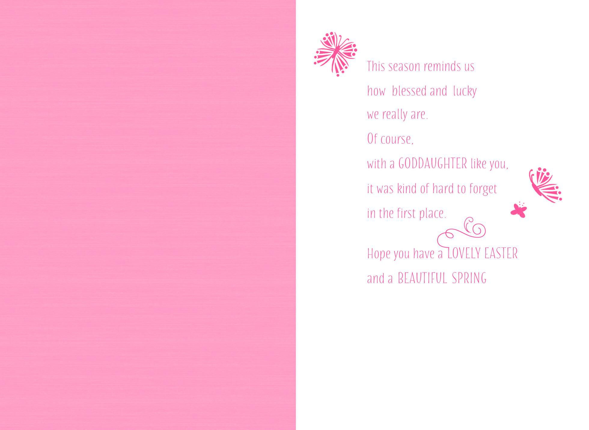 Flower Basket Easter Card for Goddaughter