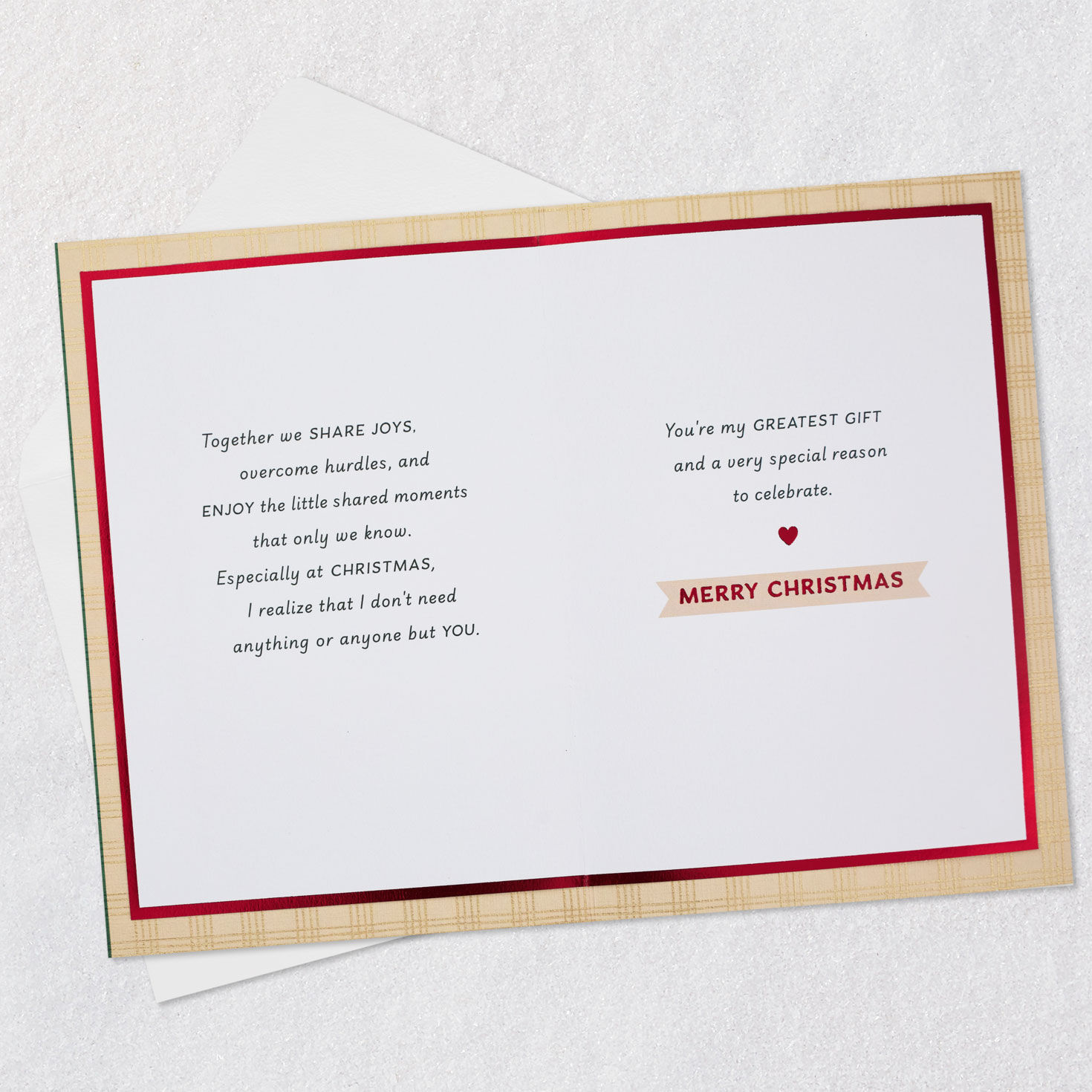 Mountain Landscape Husband Christmas Card Open card with envelope image number 4