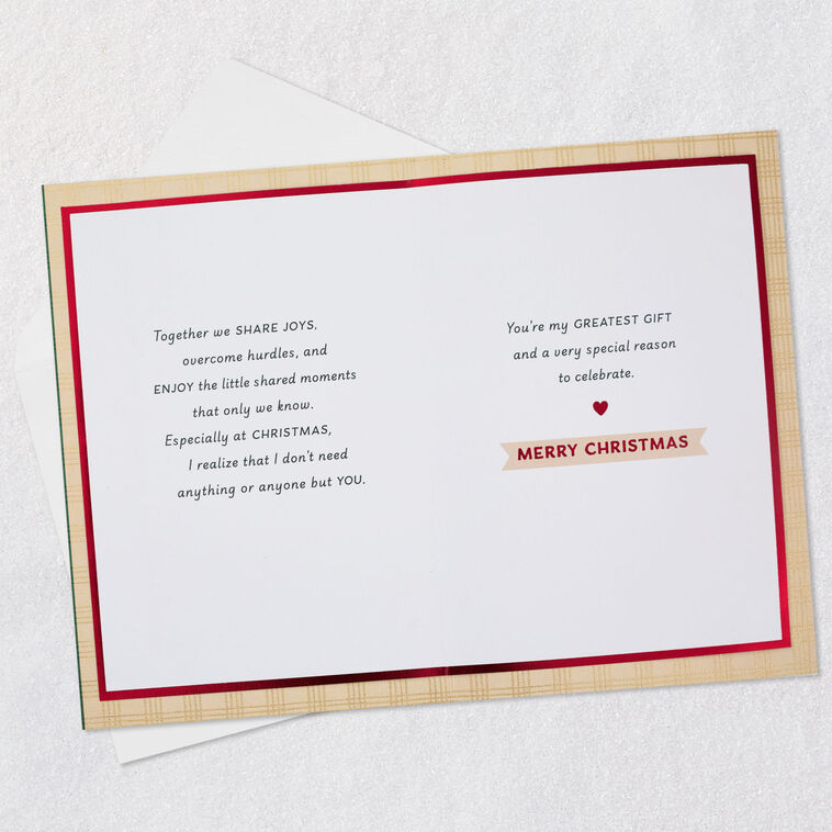 Mountain Landscape Husband Christmas Card Open card with envelope image number 4