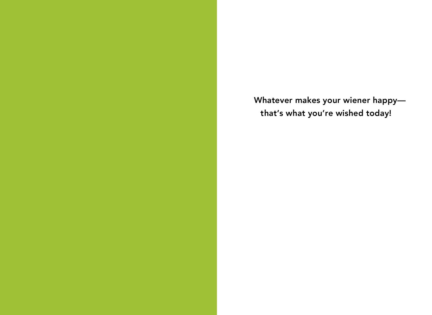 Whatever Makes Your Wiener Happy Funny Birthday Card