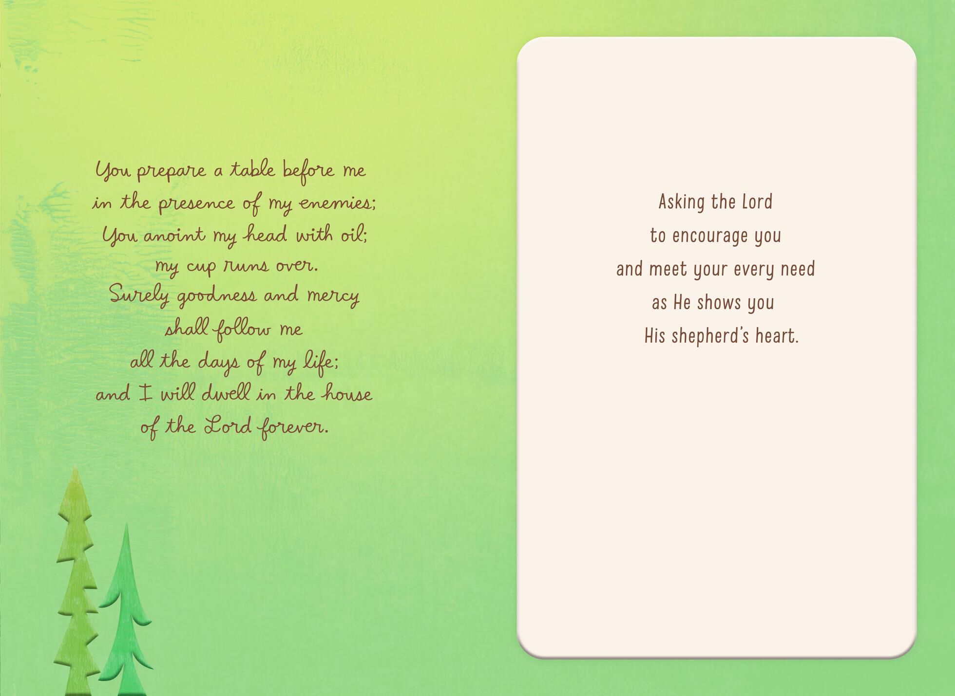 The Lord is My Shepherd Religious Encouragement Card