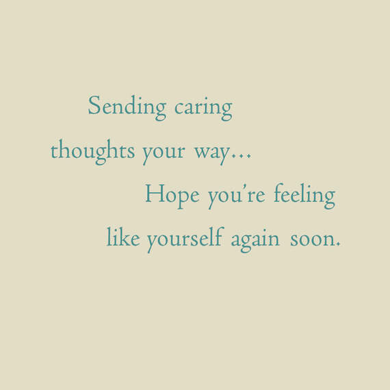 Sending Caring Thoughts Your Way Get Well Card, , large image number 2