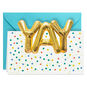 Gold Balloon Yay Blank Note Cards Pack  image number 2
