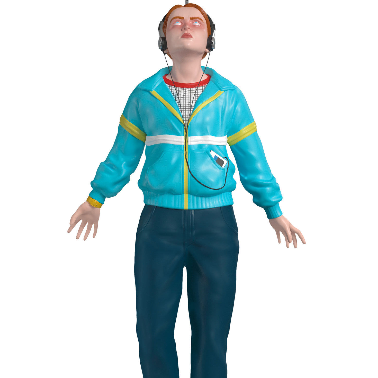 Stranger Things Girl Headphones Keepsake Ornament closeup view image number 5