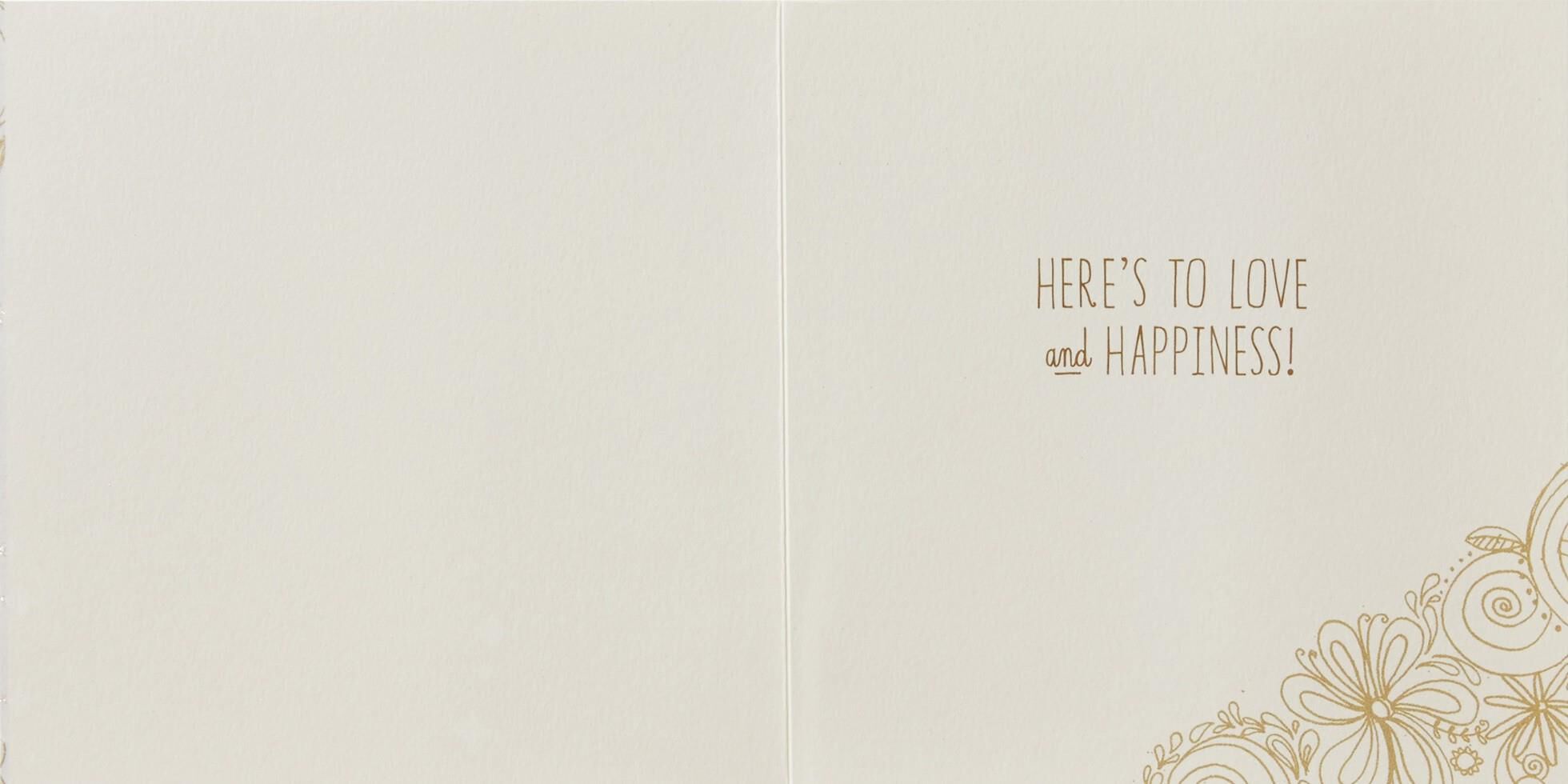 A Toast to Love and Happiness Engagement Card