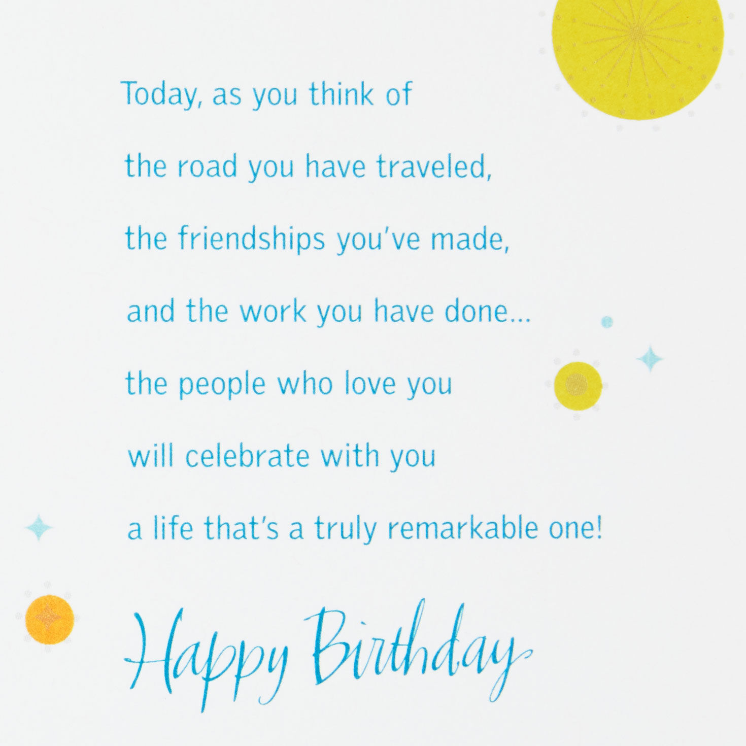 Number 70 Sunbursts 70th Birthday Card Sentiment image number 2