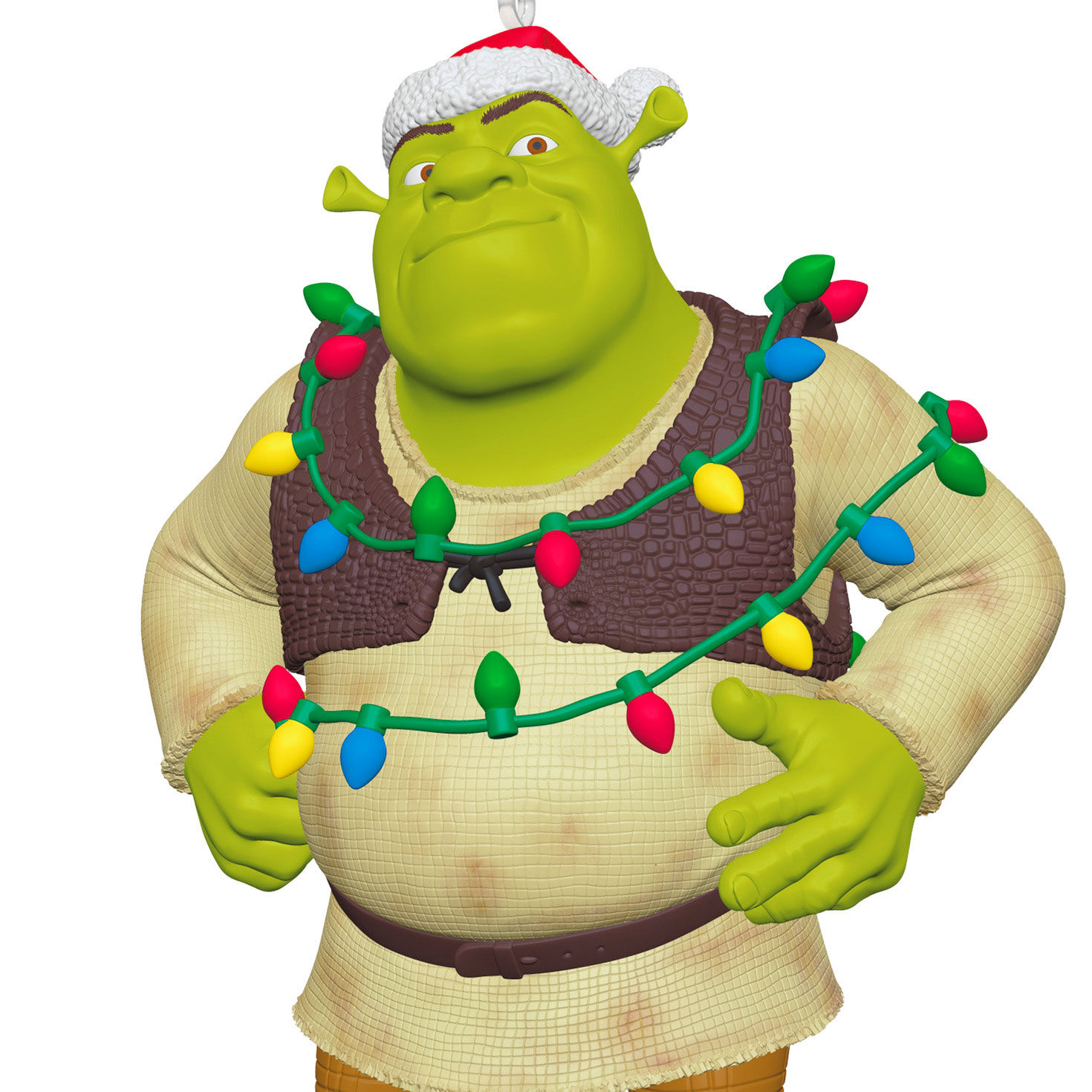 Shrek With Christmas Lights Keepsake Ornament closeup view image number 5