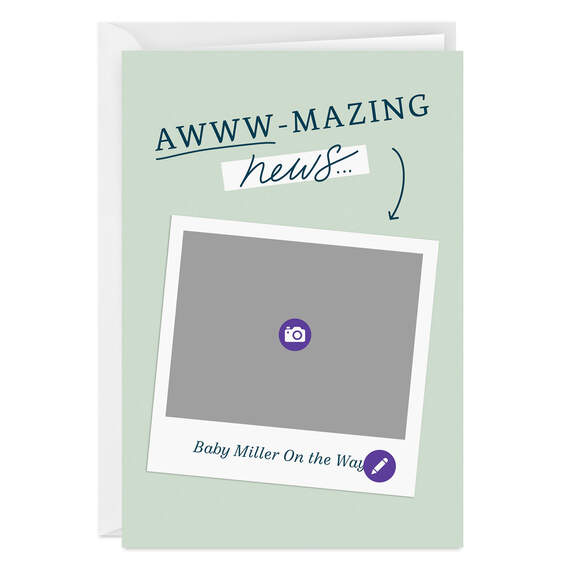 Aw-Mazing News Folded Congratulations Photo Card, , large image number 6