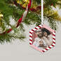 Candy Cane Stripes Personalized Text and Photo Metal Ornament, , large image number 2