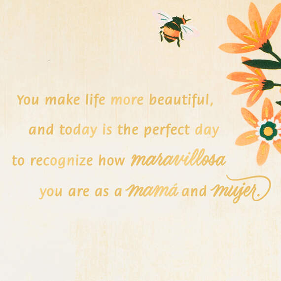 You Make the World Bloom Bilingual Mother's Day Card, , large image number 3