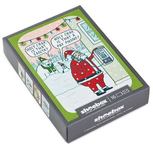 Santa and Friends Boxed Christmas Cards Assortment, Pack of 16, 