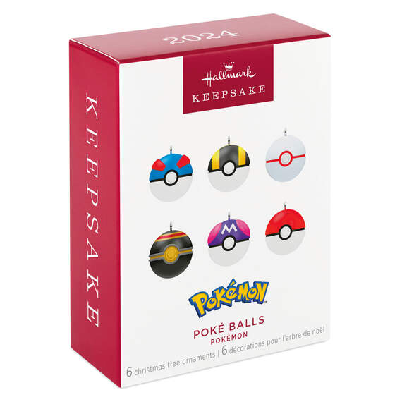 Mini Pokémon Poké Balls Ornaments, Set of 6, , large image number 7