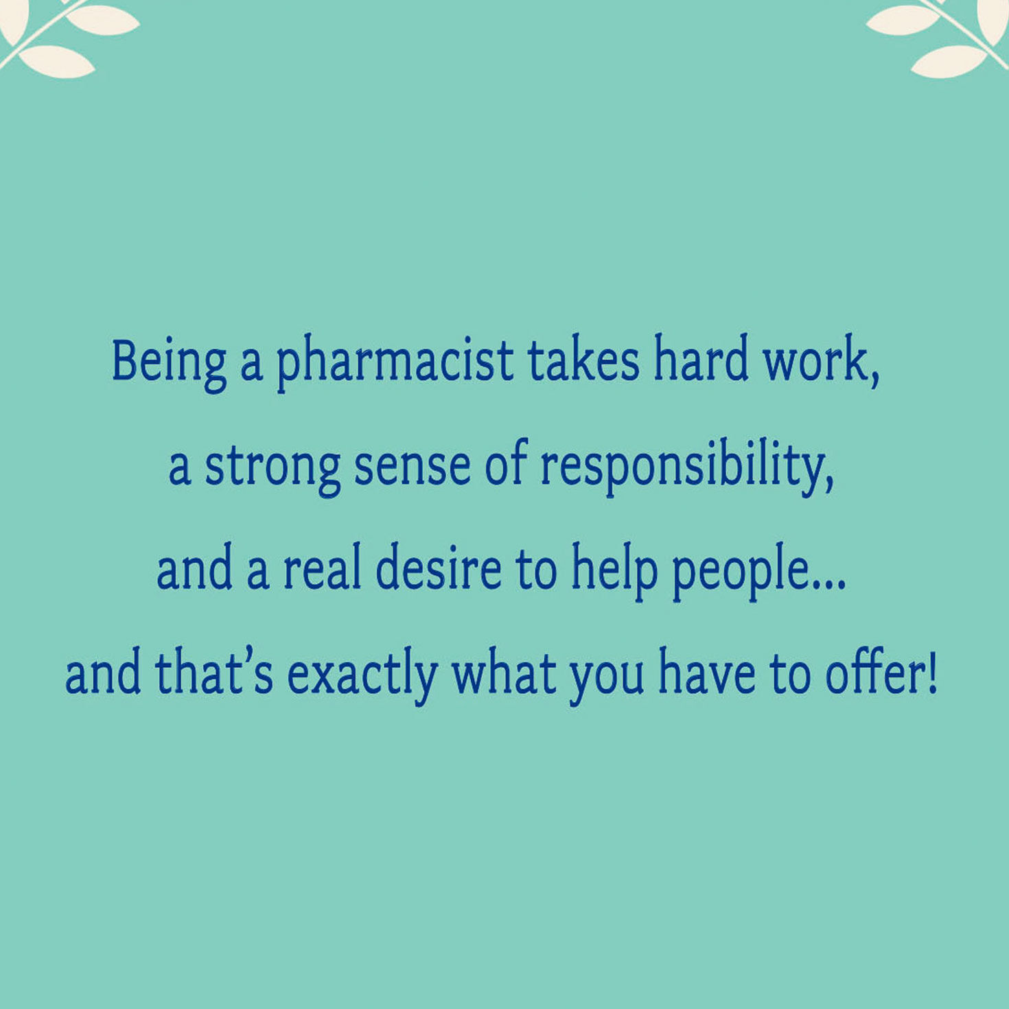 Gold Mortarboard on Blue Pharmacy Graduation Card  image number 2