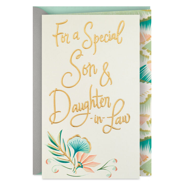 Love Is a Gift Wedding Card for Son and Daughter-in-Law