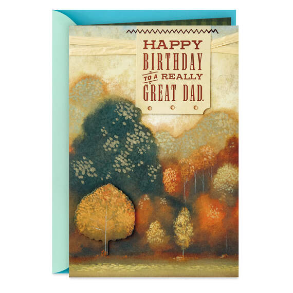 Fall Landscape Birthday Card for Dad, , large image number 1