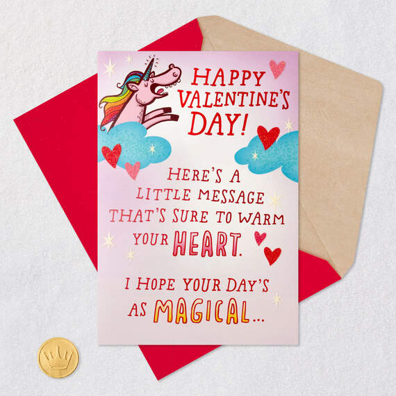 Unicorn Fart Funny Valentine's Day Card With Sound, , large image number 5
