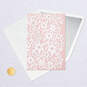 White Floral Lace on Pink Blank Card, , large image number 4