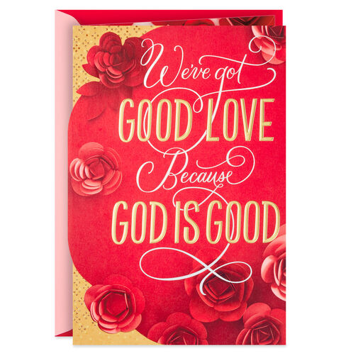 God Is Good Valentine's Day Card for Wife, 