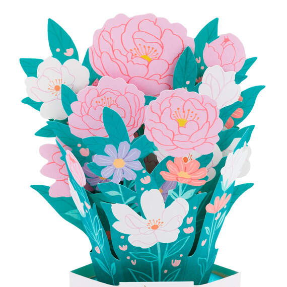 Flower Bouquet Have a Beautiful Day 3D Pop-Up Card, , large image number 3