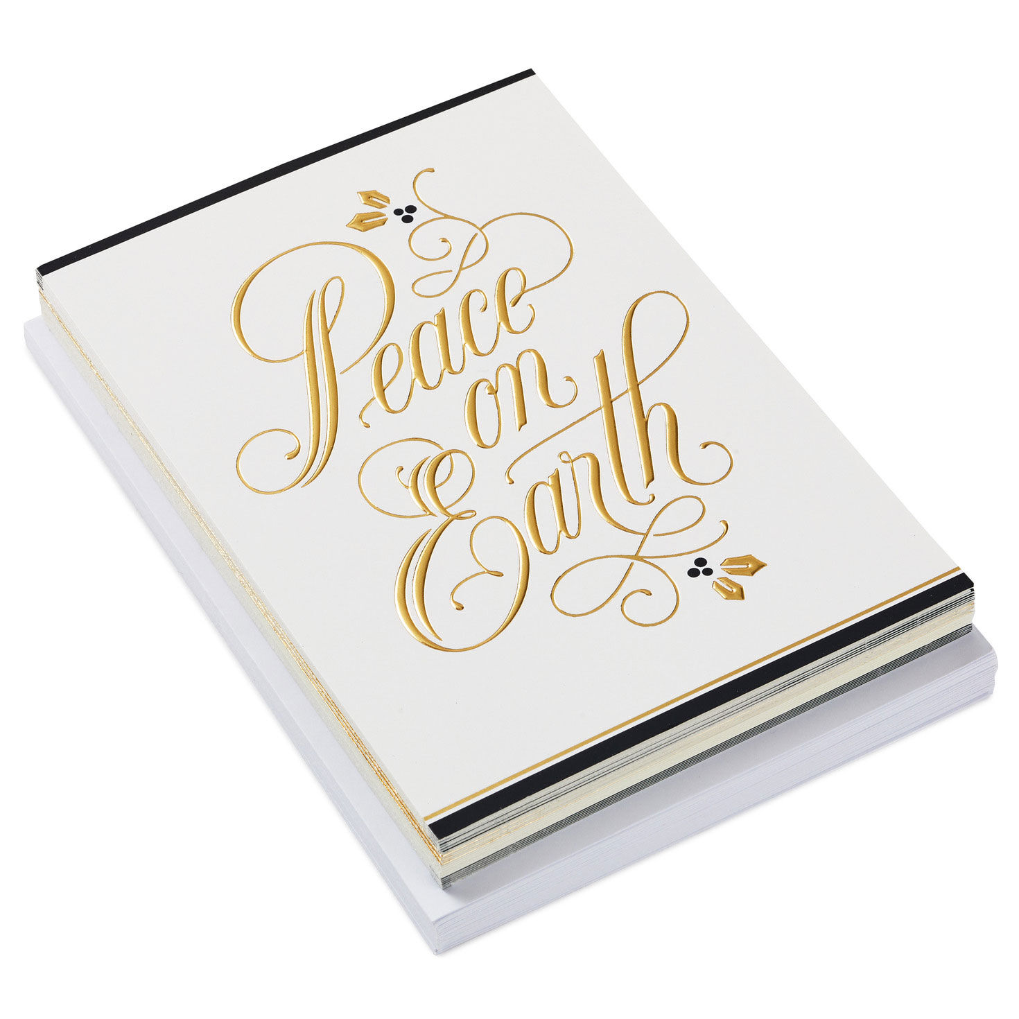 White and Gold Assorted Boxed Christmas Cards stacked image number 2